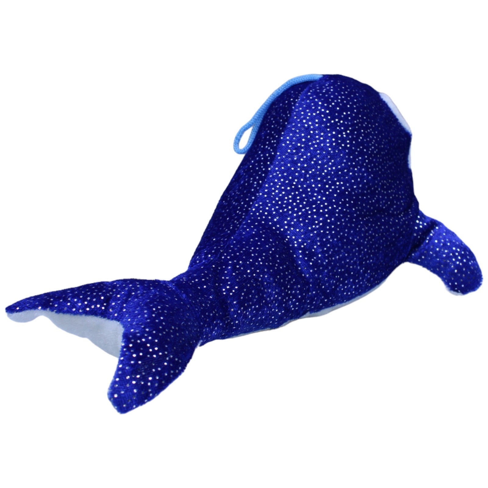 1237536 FLOTI Flos Toys, glitzernder Delfin dunkelblau Kuscheltier Kumpel Leo Gebraucht