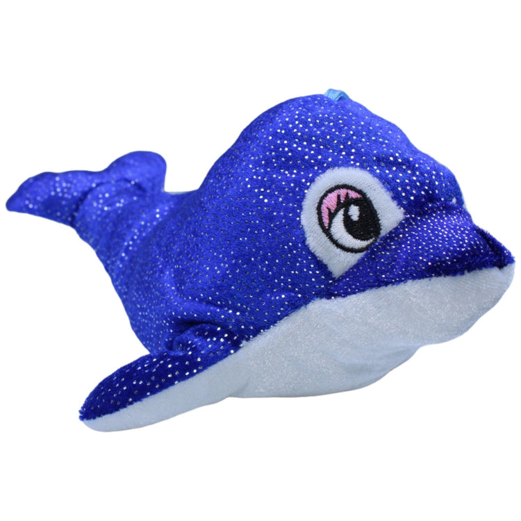 1237536 FLOTI Flos Toys, glitzernder Delfin dunkelblau Kuscheltier Kumpel Leo Gebraucht