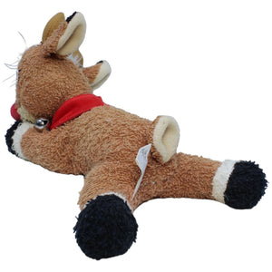 1237545 Tip Top Toys Frottee - Rudolph mit der roten Nase, liegend Kuscheltier Kumpel Leo Gebraucht Rentier Retro