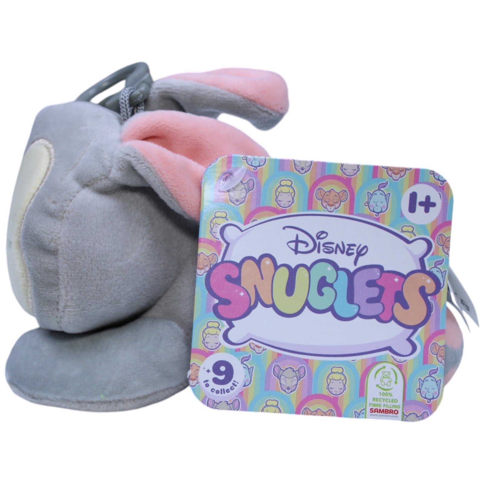 1237559 Sambro Disney SNUGLETS, Klopfer aus Bambi Schlüsselanhänger Kumpel Leo Hase Kaninchen neu