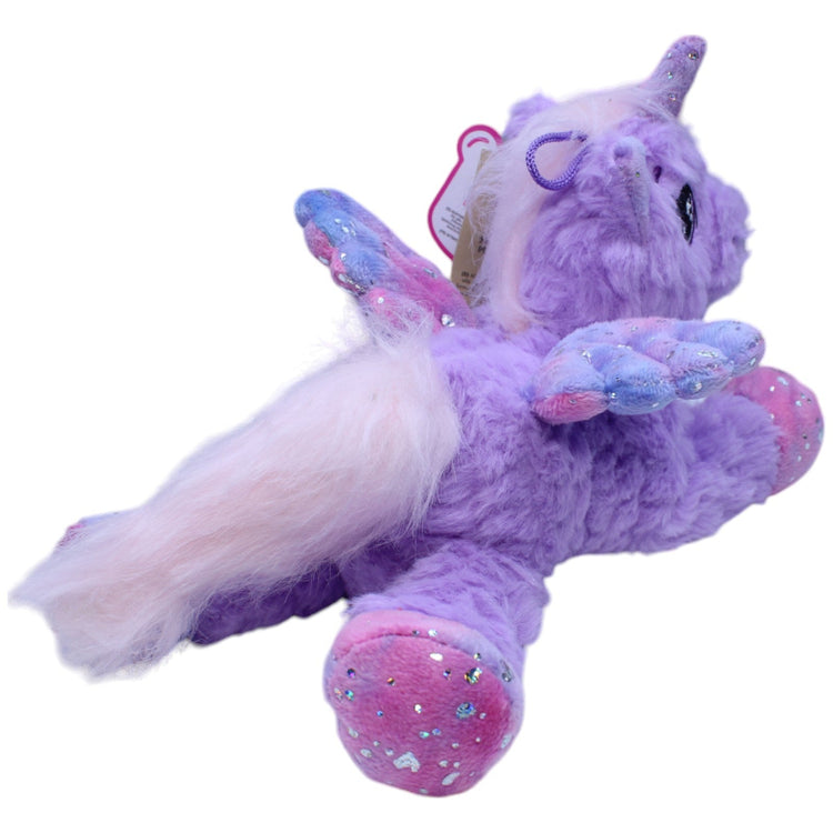 1237562 Landahl & Baumann Lila Einhorn mit Flügel & Glitzer, liegend Kuscheltier Kumpel Leo neu