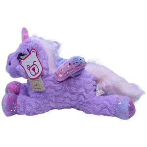 1237562 Landahl & Baumann Lila Einhorn mit Flügel & Glitzer, liegend Kuscheltier Kumpel Leo neu