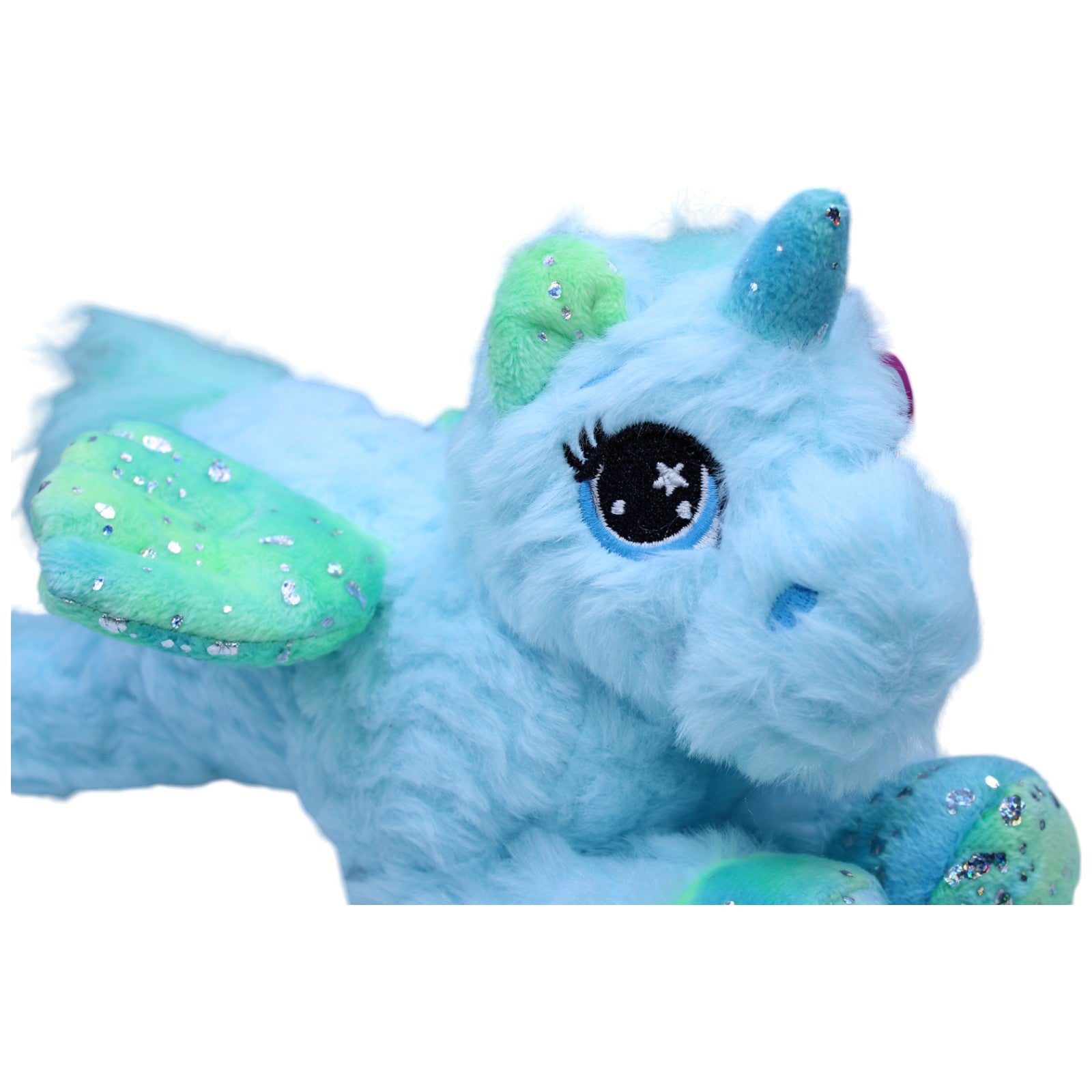 1237563 Landahl & Baumann Türkises Einhorn mit Flügel & Glitzer, liegend Kuscheltier Kumpel Leo neu