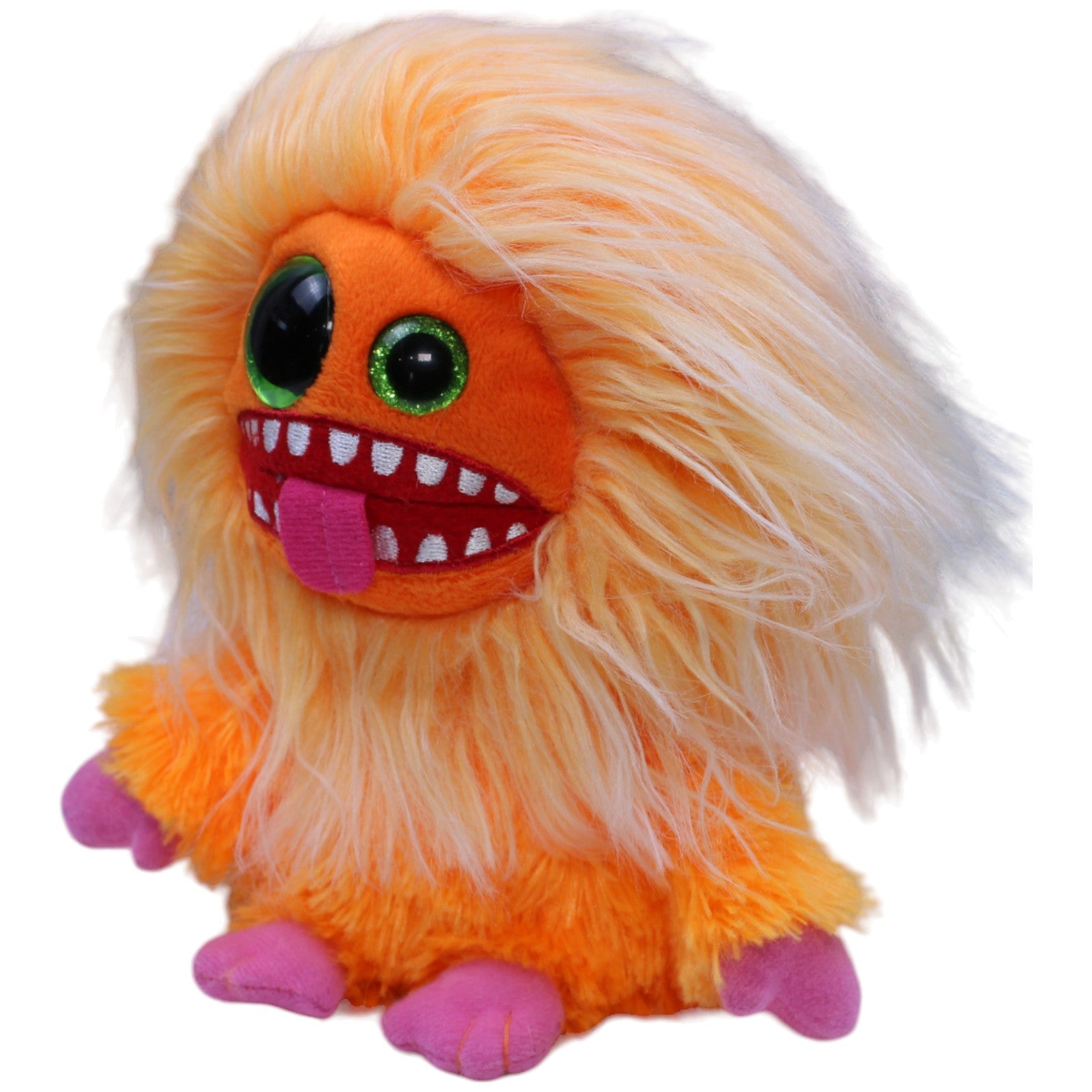 1237583 TY Frizzy, Monster Plopsy orange Kuscheltier Kumpel Leo Gebraucht