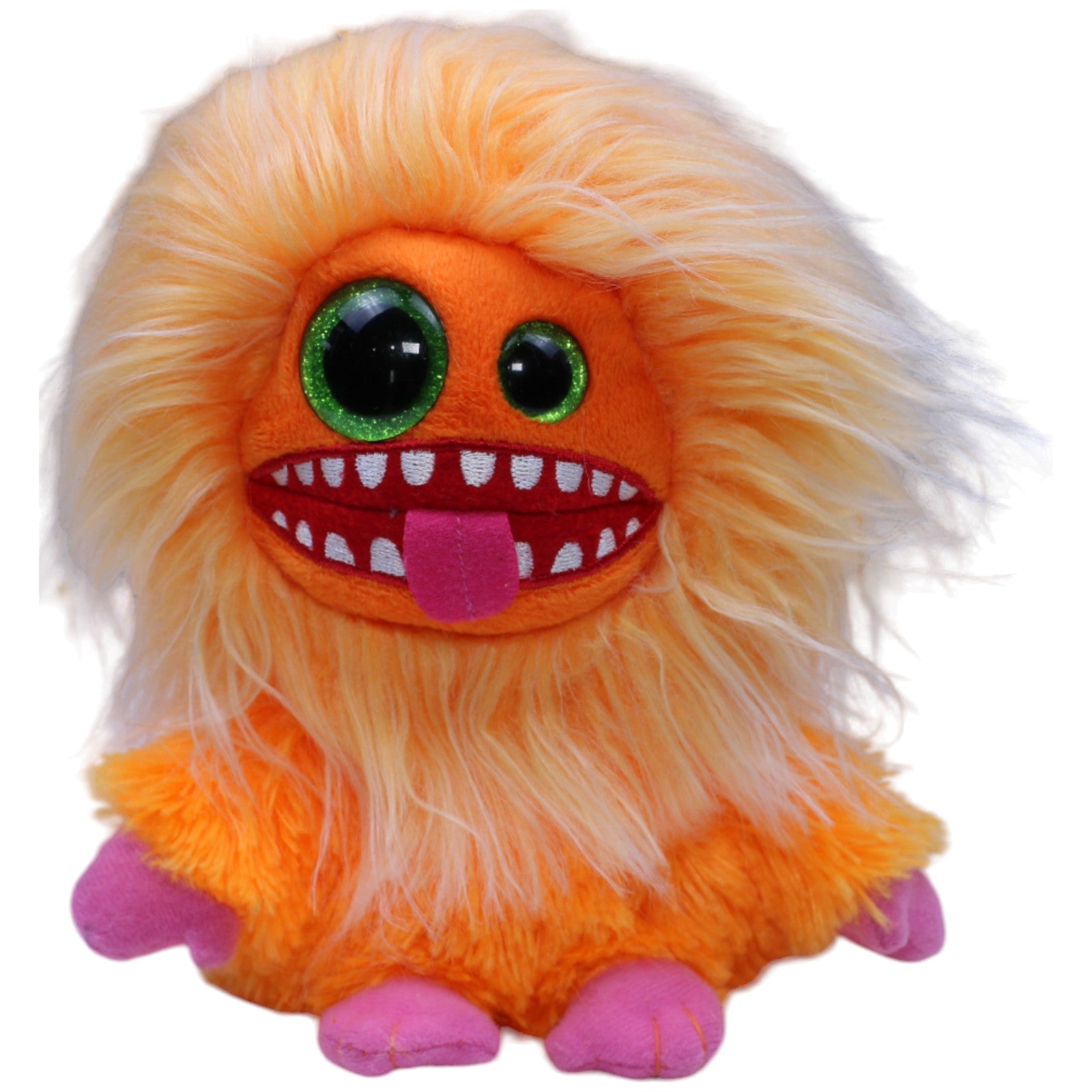 1237583 TY Frizzy, Monster Plopsy orange Kuscheltier Kumpel Leo Gebraucht