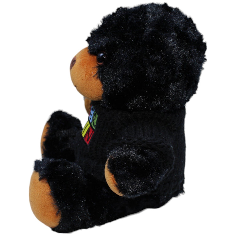 1237601 M.A.X. 2001 Sportmarketing Berlin Teddybär mit Pullover, schwarz Kuscheltier Kumpel Leo Bär Gebraucht Teddy