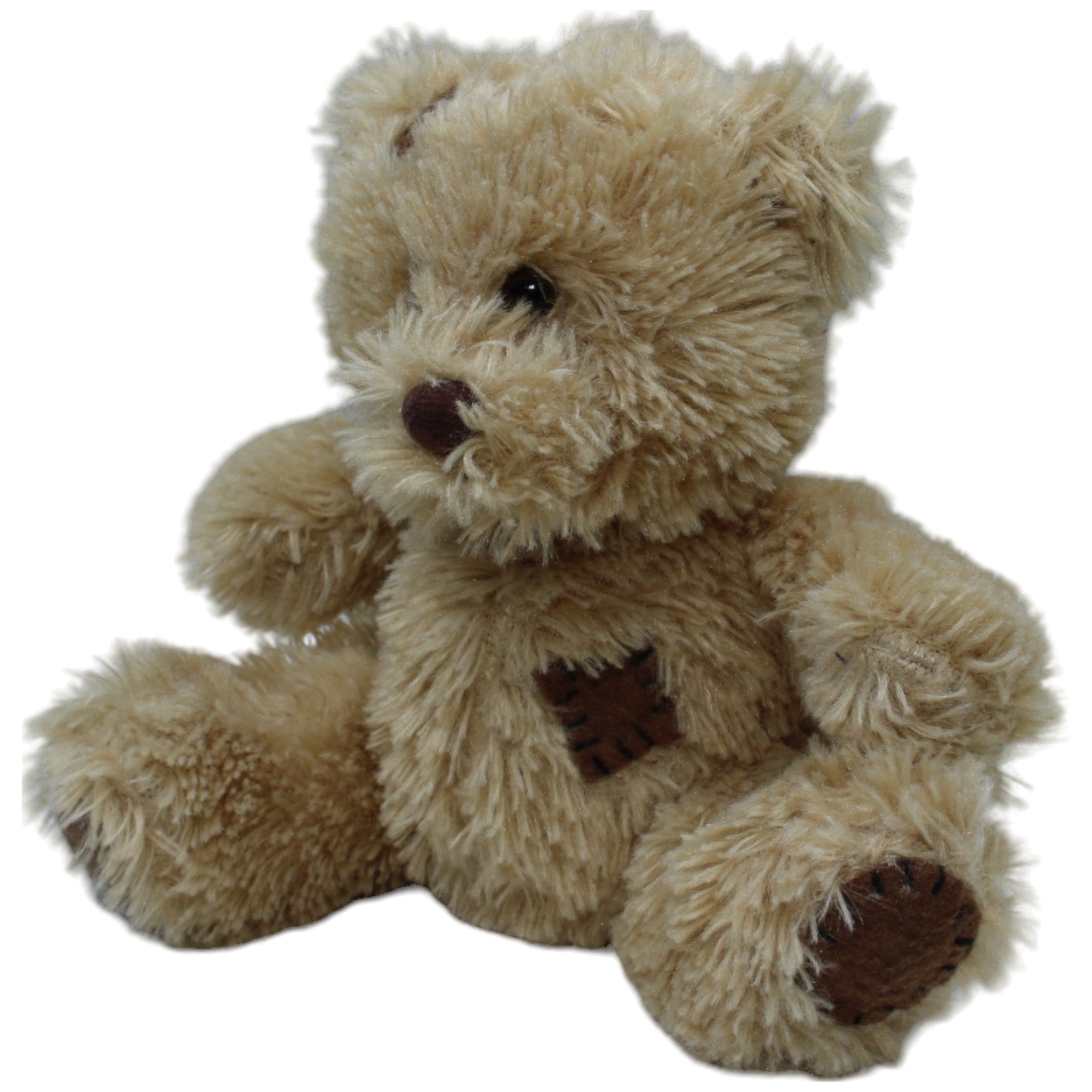 1237633 Unbekannt Süßer Teddybär mit Patches Kuscheltier Kumpel Leo Bär Gebraucht Teddy