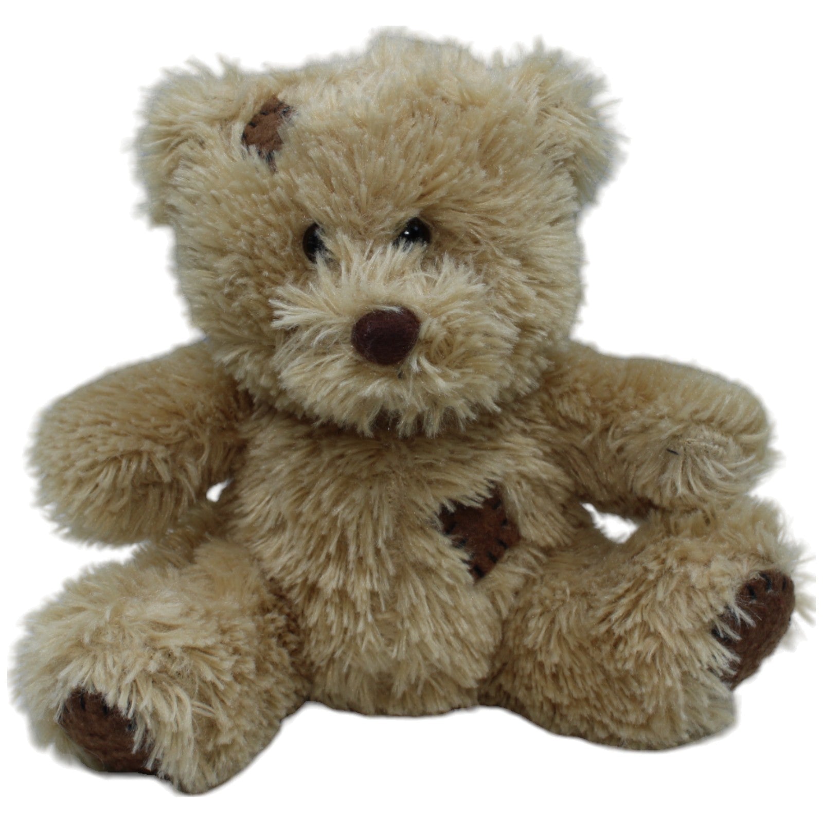 1237633 Unbekannt Süßer Teddybär mit Patches Kuscheltier Kumpel Leo Bär Gebraucht Teddy