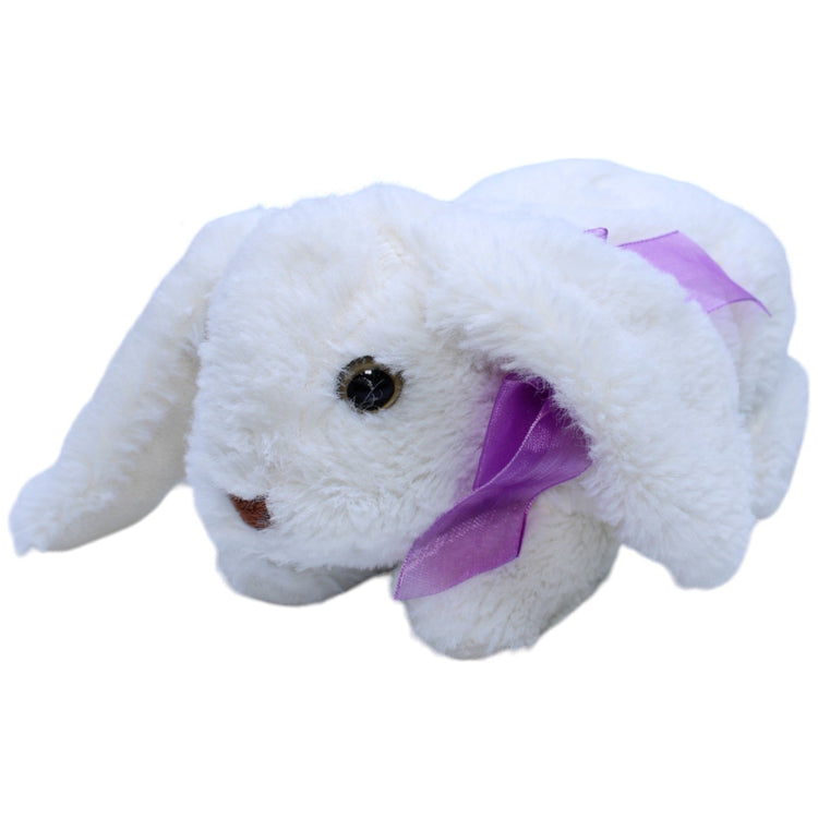 1237634 Thiele Creativ Team Süßer weißer Hase mit lila Schleife Kuscheltier Kumpel Leo Gebraucht