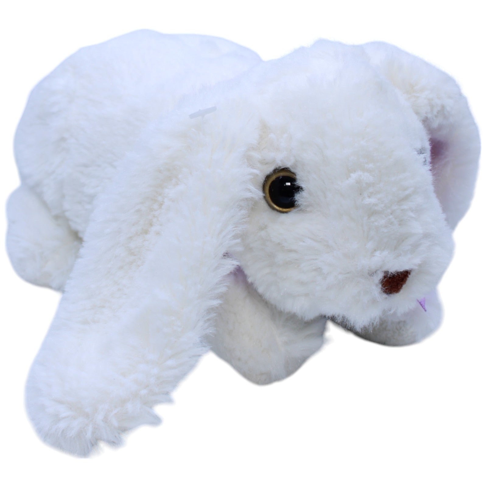 1237634 Thiele Creativ Team Süßer weißer Hase mit lila Schleife Kuscheltier Kumpel Leo Gebraucht