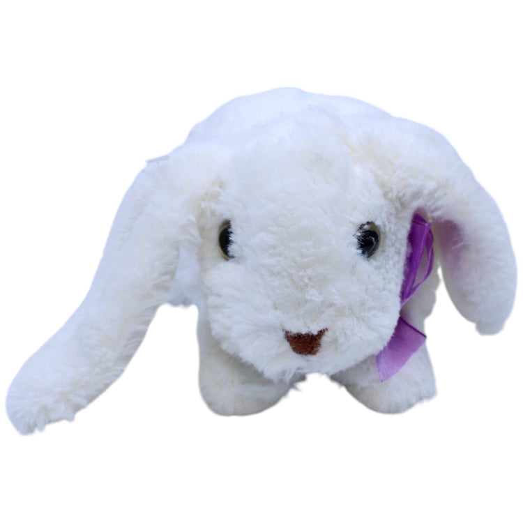 1237634 Thiele Creativ Team Süßer weißer Hase mit lila Schleife Kuscheltier Kumpel Leo Gebraucht