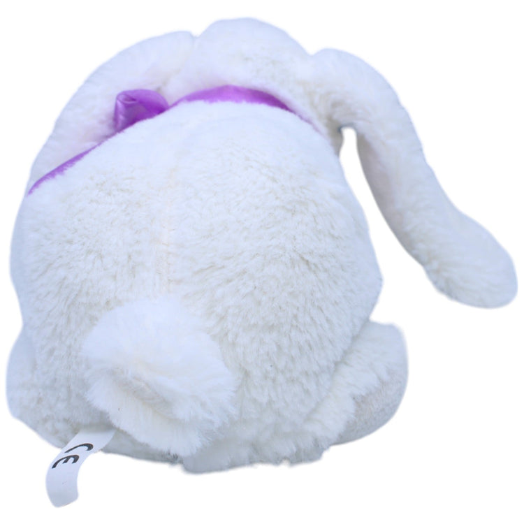 1237634 Thiele Creativ Team Süßer weißer Hase mit lila Schleife Kuscheltier Kumpel Leo Gebraucht