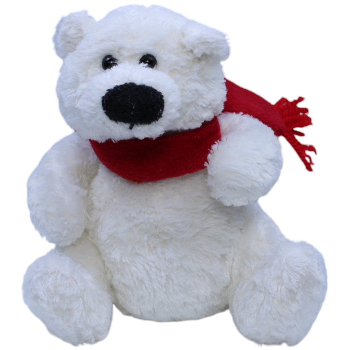 1237663 GUND Braun Thermoscan, Eisbär mit Schal sitzend Kuscheltier Kumpel Leo Bär Gebraucht Teddy