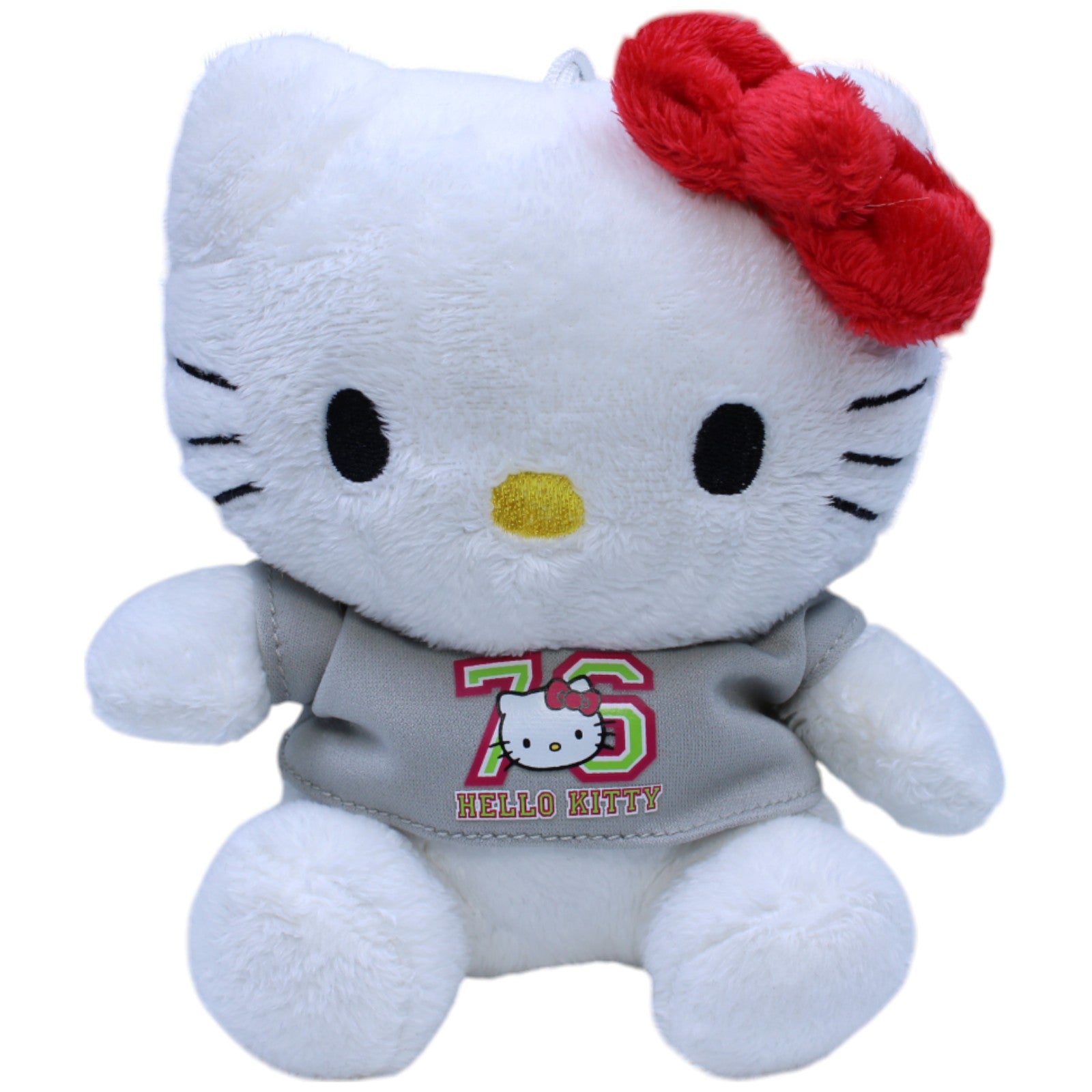 1237670 Sip Toys Hello Kitty mit Shirt "76" Kuscheltier Kumpel Leo Gebraucht