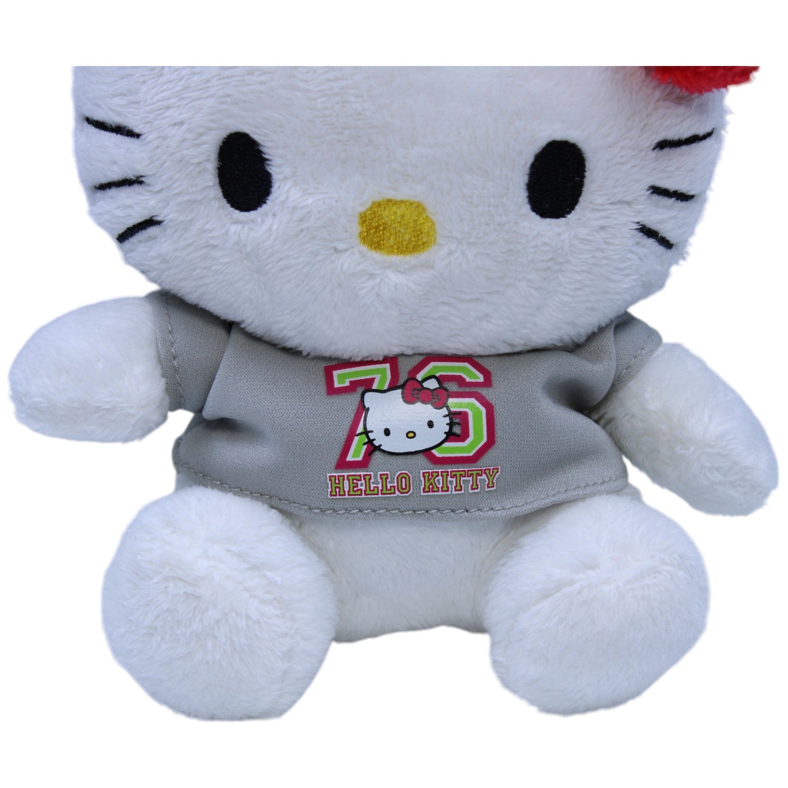 1237670 Sip Toys Hello Kitty mit Shirt "76" Kuscheltier Kumpel Leo Gebraucht