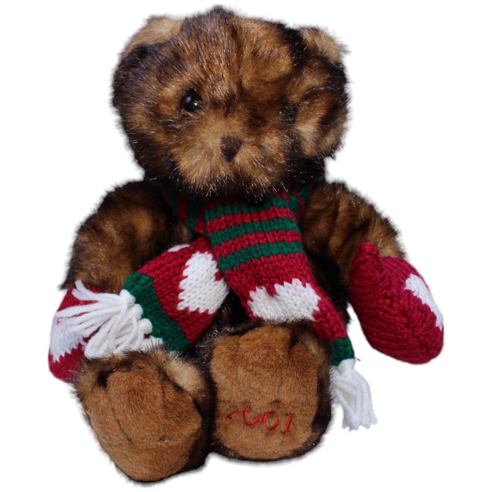 1237718 Dillard´s Inc. 2001 Teddybär mit Fäustlingen und Schal Kuscheltier Kumpel Leo Bär Gebraucht Teddy