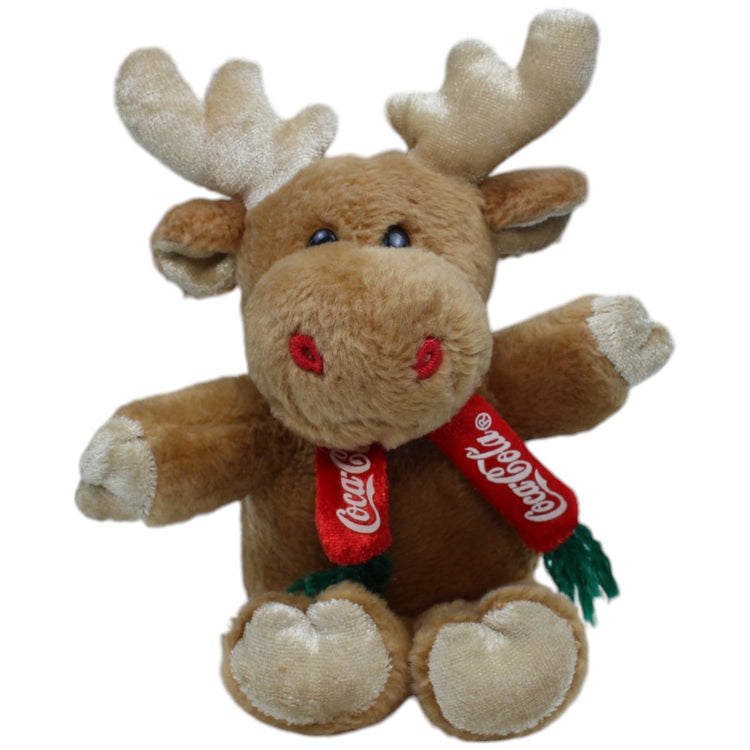 1237792 hermey Coca Cola, Elch mit Schal Kuscheltier Kumpel Leo Gebraucht Weihnachten