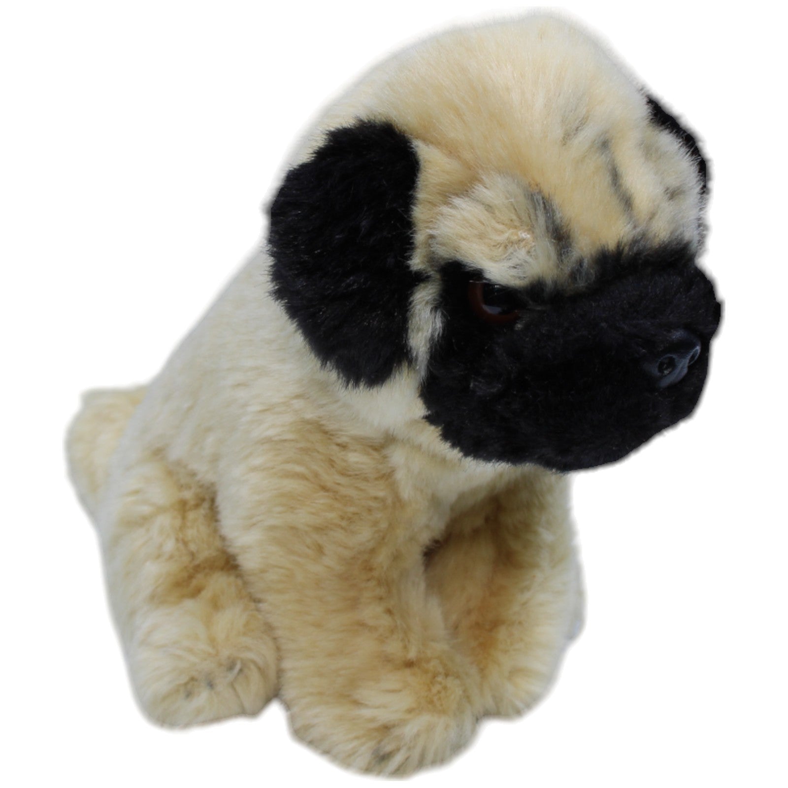 1237821 Teddy - Hermann Brauner Mops Welpe, sitzend Kuscheltier Kumpel Leo Gebraucht Hund