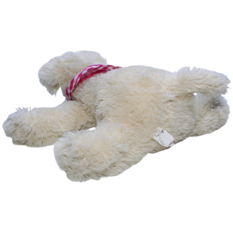 1237873 MJC Süßer Golden Retriever mit rot - kariertem Halstuch Kuscheltier Kumpel Leo Gebraucht Vintage