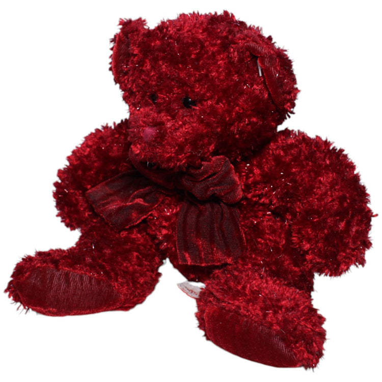 1237891 Russ Berrie Roter glitzernder Teddybär Rosetta™ Kuscheltier Kumpel Leo Bär Gebraucht Teddy