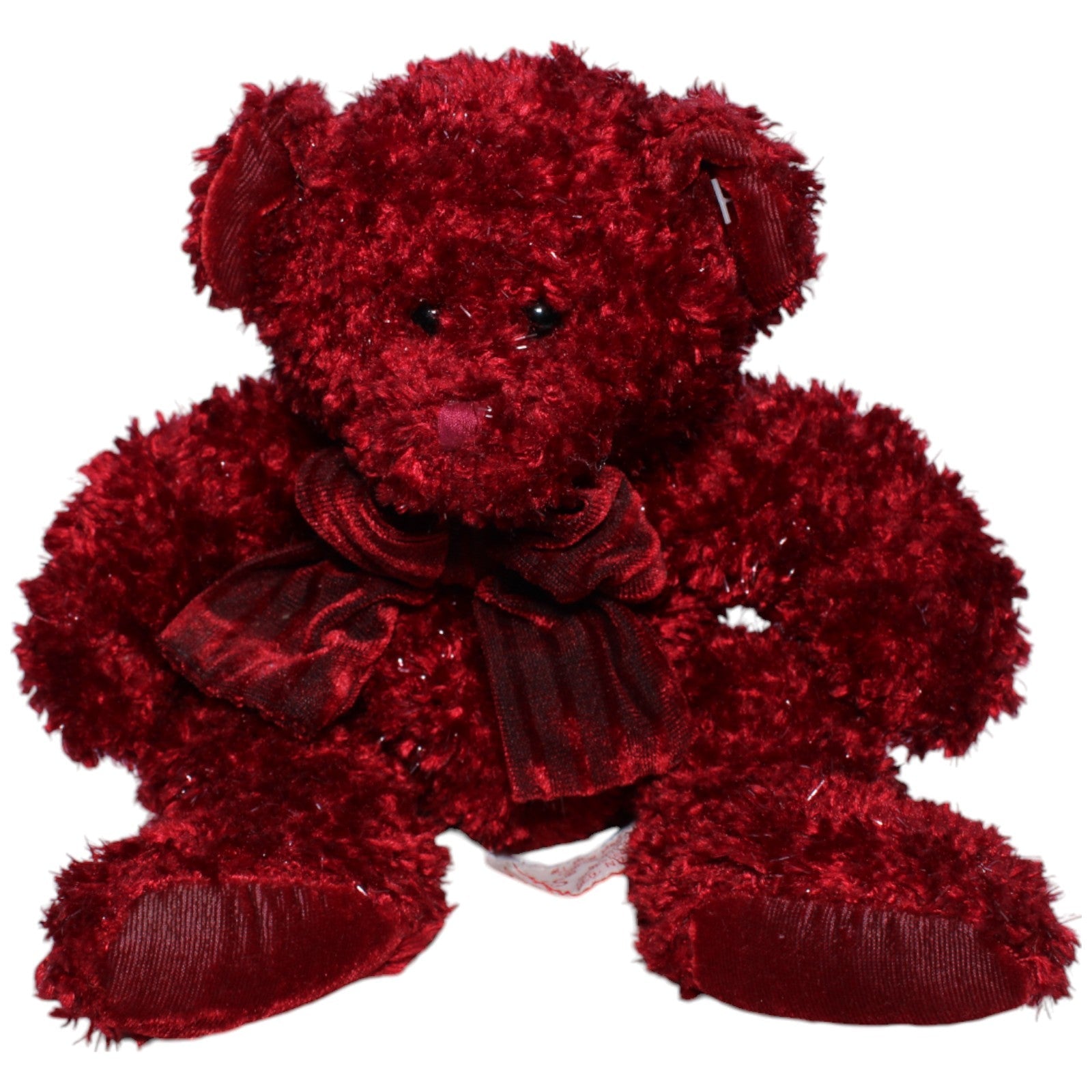 1237891 Russ Berrie Roter glitzernder Teddybär Rosetta™ Kuscheltier Kumpel Leo Bär Gebraucht Teddy