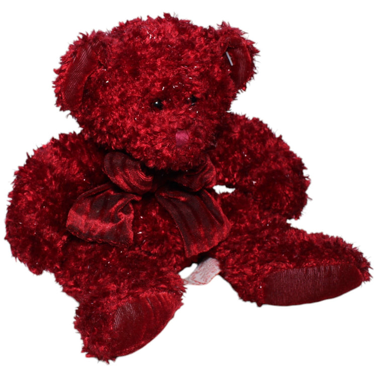 1237891 Russ Berrie Roter glitzernder Teddybär Rosetta™ Kuscheltier Kumpel Leo Bär Gebraucht Teddy