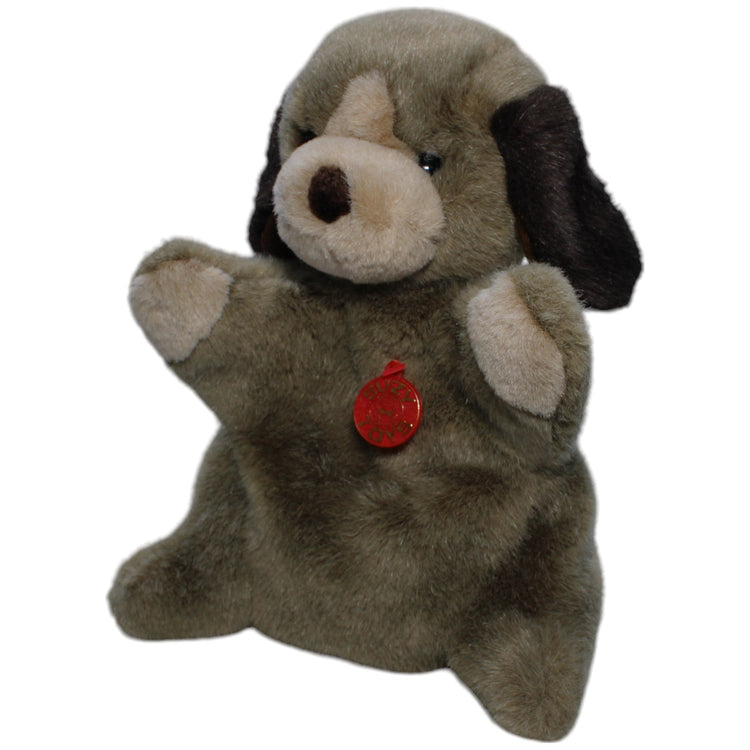 1237901 Suzy Toys Süßer grauer Hund Handpuppe Kumpel Leo Gebraucht Vintage