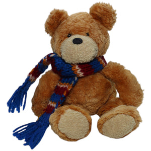 1237903 NICI Bär mit blauem Schal Kuscheltier Kumpel Leo Bär Gebraucht Teddy