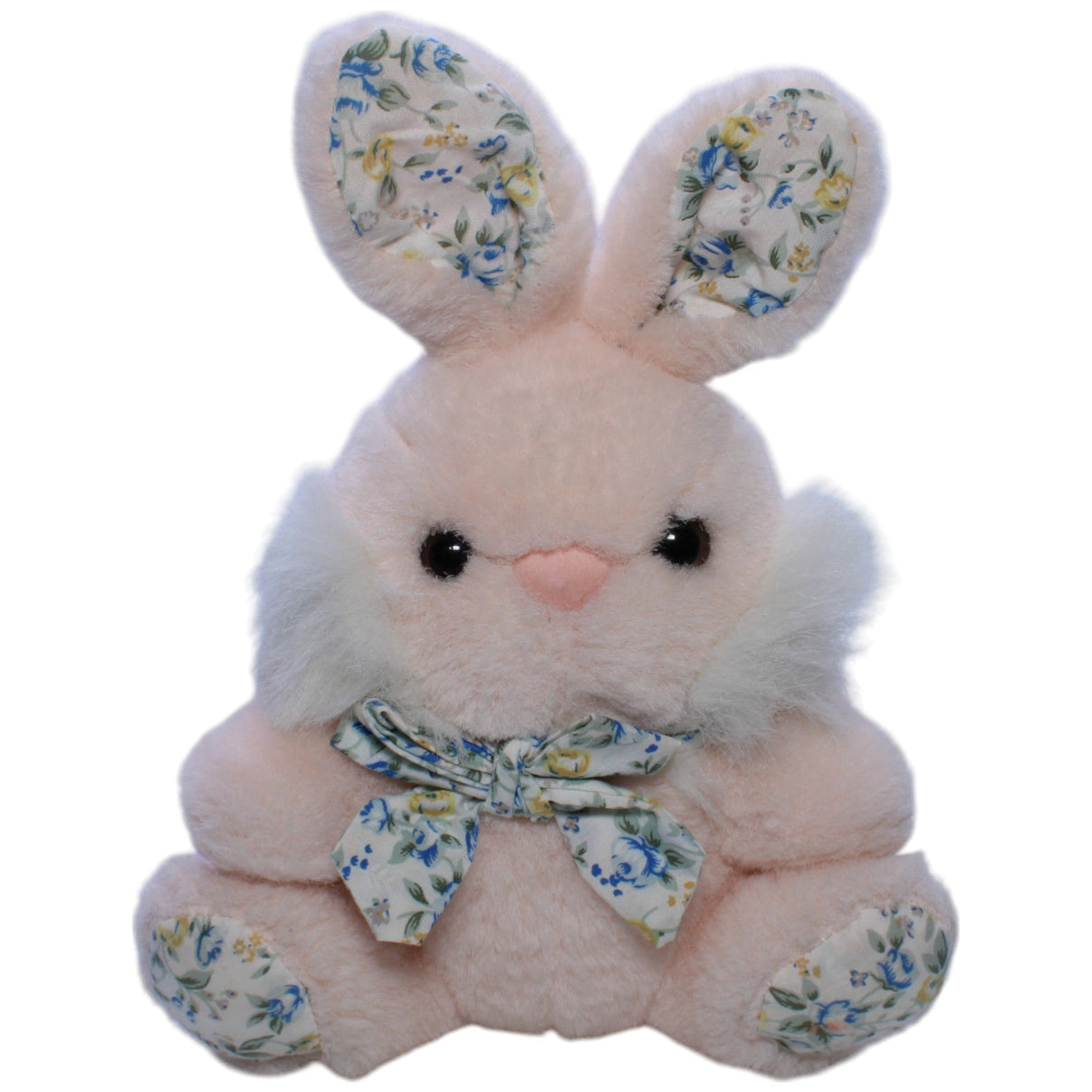 1237923 Heunec Hase mit Schleife, rosa Kuscheltier Kumpel Leo Gebraucht Vintage