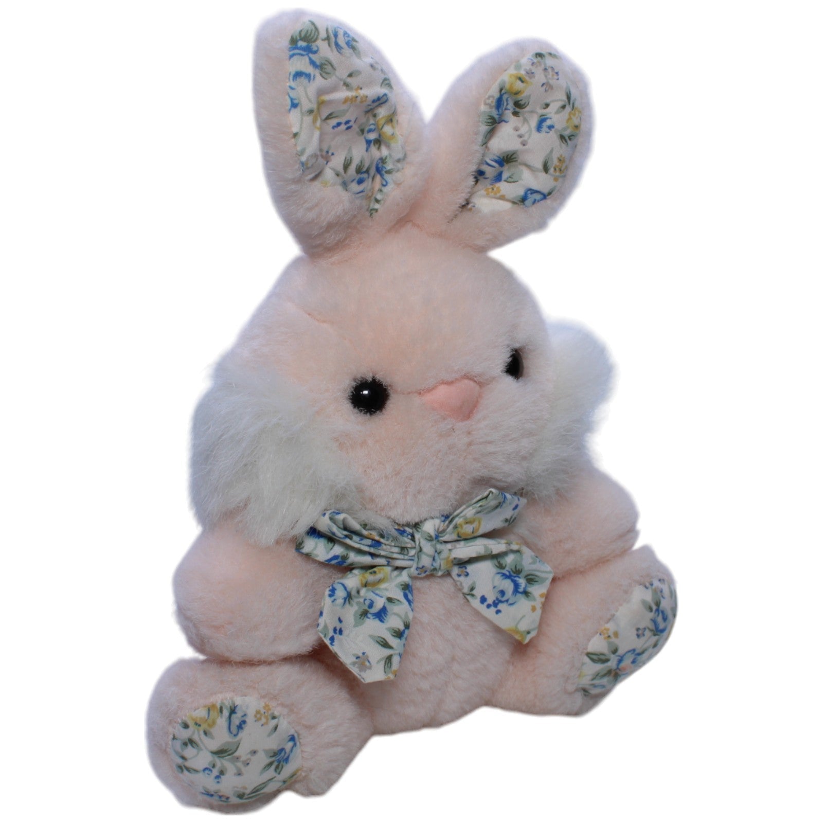 1237923 Heunec Hase mit Schleife, rosa Kuscheltier Kumpel Leo Gebraucht Vintage