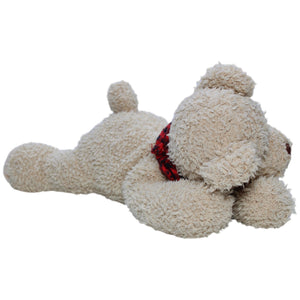 1237950 Bambia Teddybär mit rotem Halstuch, liegend Kuscheltier Kumpel Leo Bär Gebraucht Teddy