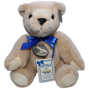 1237956 Althans Club Beiger Teddybär Miki mit beweglichen Gliedern und blauer Schleife Kuscheltier Kumpel Leo Bär Gebraucht Teddy