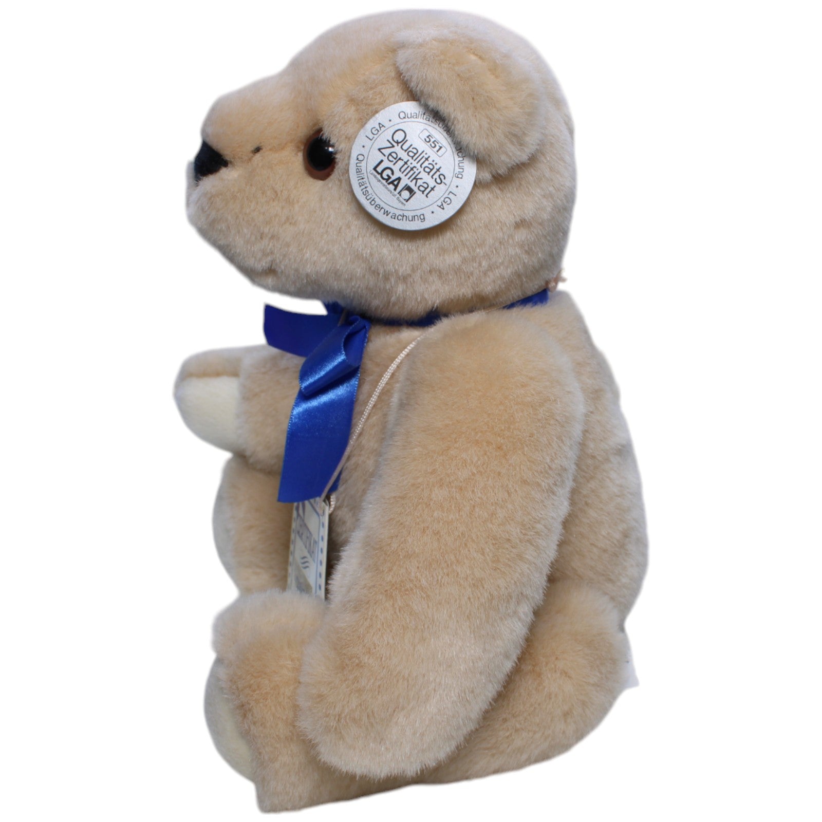 1237956 Althans Club Beiger Teddybär Miki mit beweglichen Gliedern und blauer Schleife Kuscheltier Kumpel Leo Bär Gebraucht Teddy