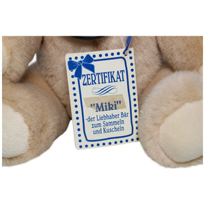 1237956 Althans Club Beiger Teddybär Miki mit beweglichen Gliedern und blauer Schleife Kuscheltier Kumpel Leo Bär Gebraucht Teddy