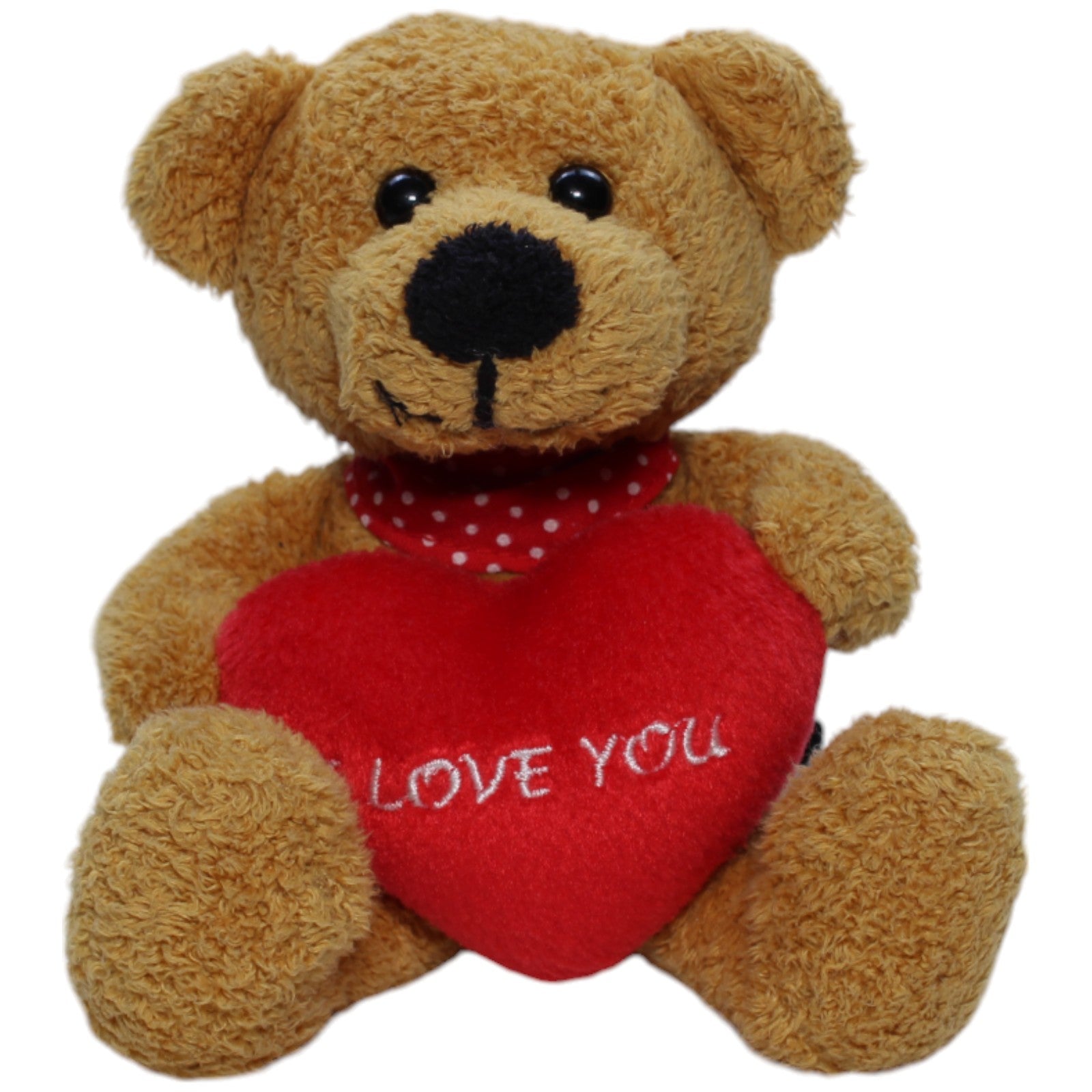 1237981 Tip Top Toys Teddybär mit "I LOVE YOU" Herz Kuscheltier Kumpel Leo Gebraucht Rentier Retro