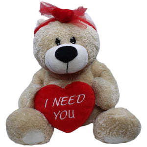 1238001 Much® Großer Teddybär mit "I NEED YOU" Herz Kuscheltier Kumpel Leo Bär Gebraucht Teddy