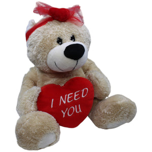 1238001 Much® Großer Teddybär mit "I NEED YOU" Herz Kuscheltier Kumpel Leo Bär Gebraucht Teddy