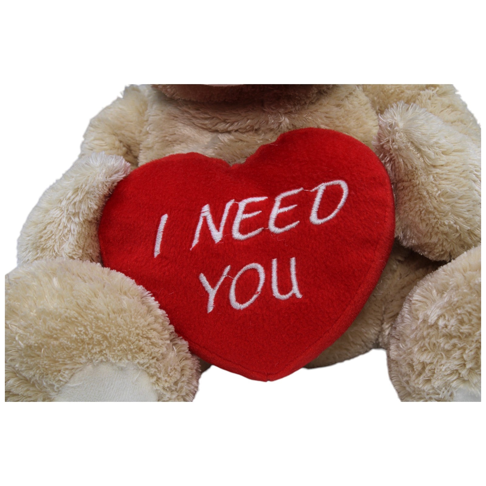 1238001 Much® Großer Teddybär mit "I NEED YOU" Herz Kuscheltier Kumpel Leo Bär Gebraucht Teddy