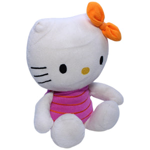 1238044 Sanrio Hello Kitty, lila - orange Plüschfigur Kumpel Leo Gebraucht Katze