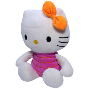 1238044 Sanrio Hello Kitty, lila - orange Plüschfigur Kumpel Leo Gebraucht Katze