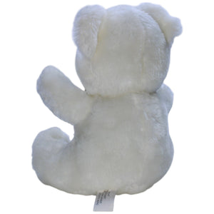 1238052 Toy Trade Süßer weißer Teddybär mit Schleife Kuscheltier Kumpel Leo Bär Gebraucht Teddy