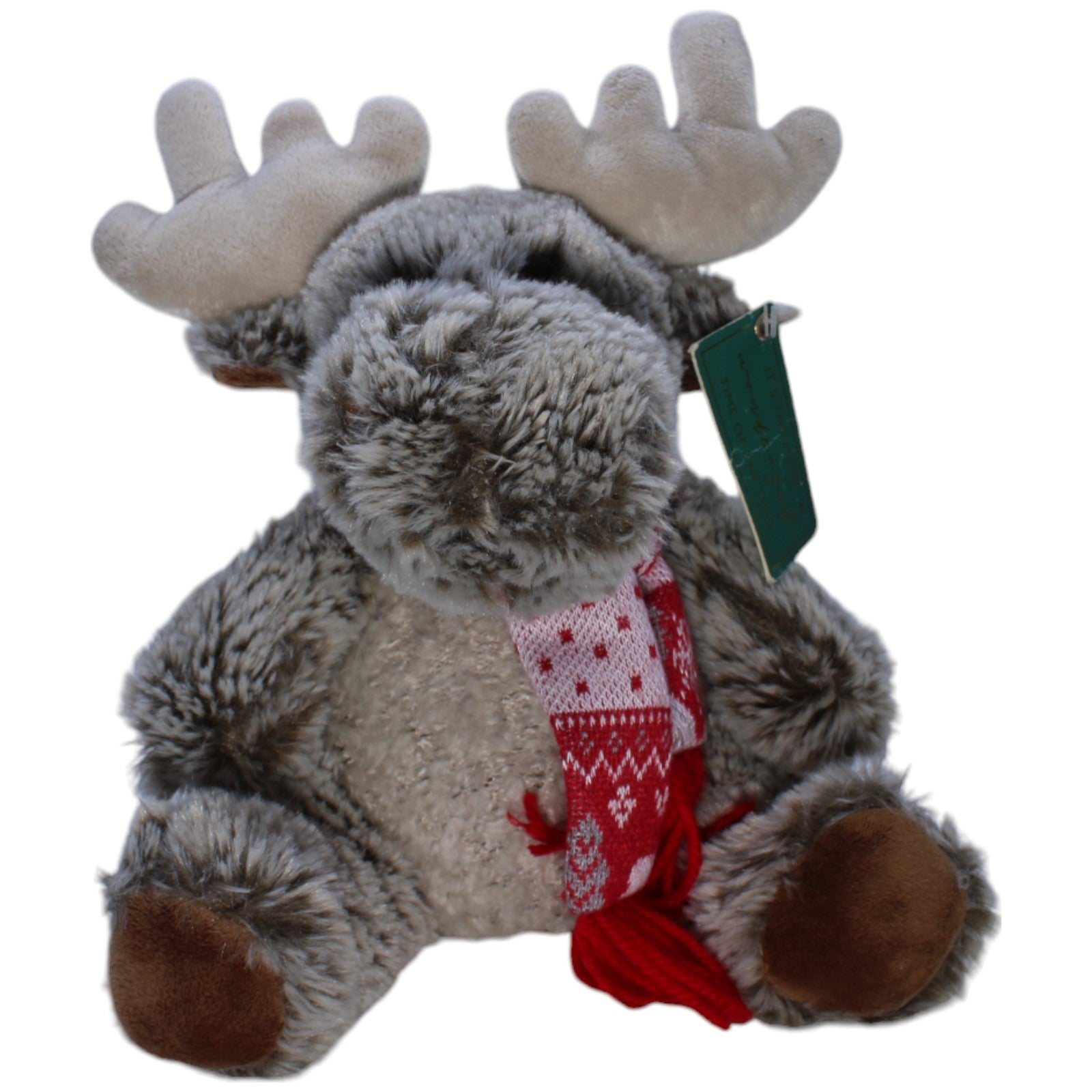 1238057 THALIA Bücher GmbH Schöner grauer Weihnachtselch mit Schal Kuscheltier Kumpel Leo Gebraucht Weihnachten