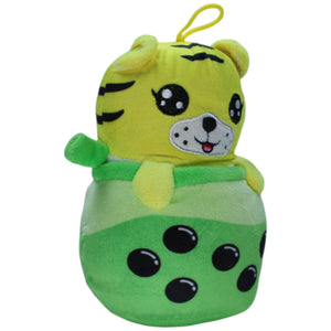 1238086 FLOTI Flos Toys, Tiger im Bubbletea Kuscheltier Kumpel Leo Gebraucht