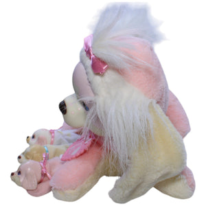 1238088 Hasbro Puppy Surprise (mit 3 Babys), rosa Kuscheltier Kumpel Leo Gebraucht Vintage