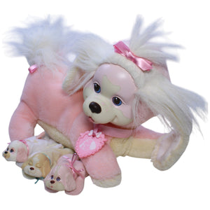 1238088 Hasbro Puppy Surprise (mit 3 Babys), rosa Kuscheltier Kumpel Leo Gebraucht Vintage