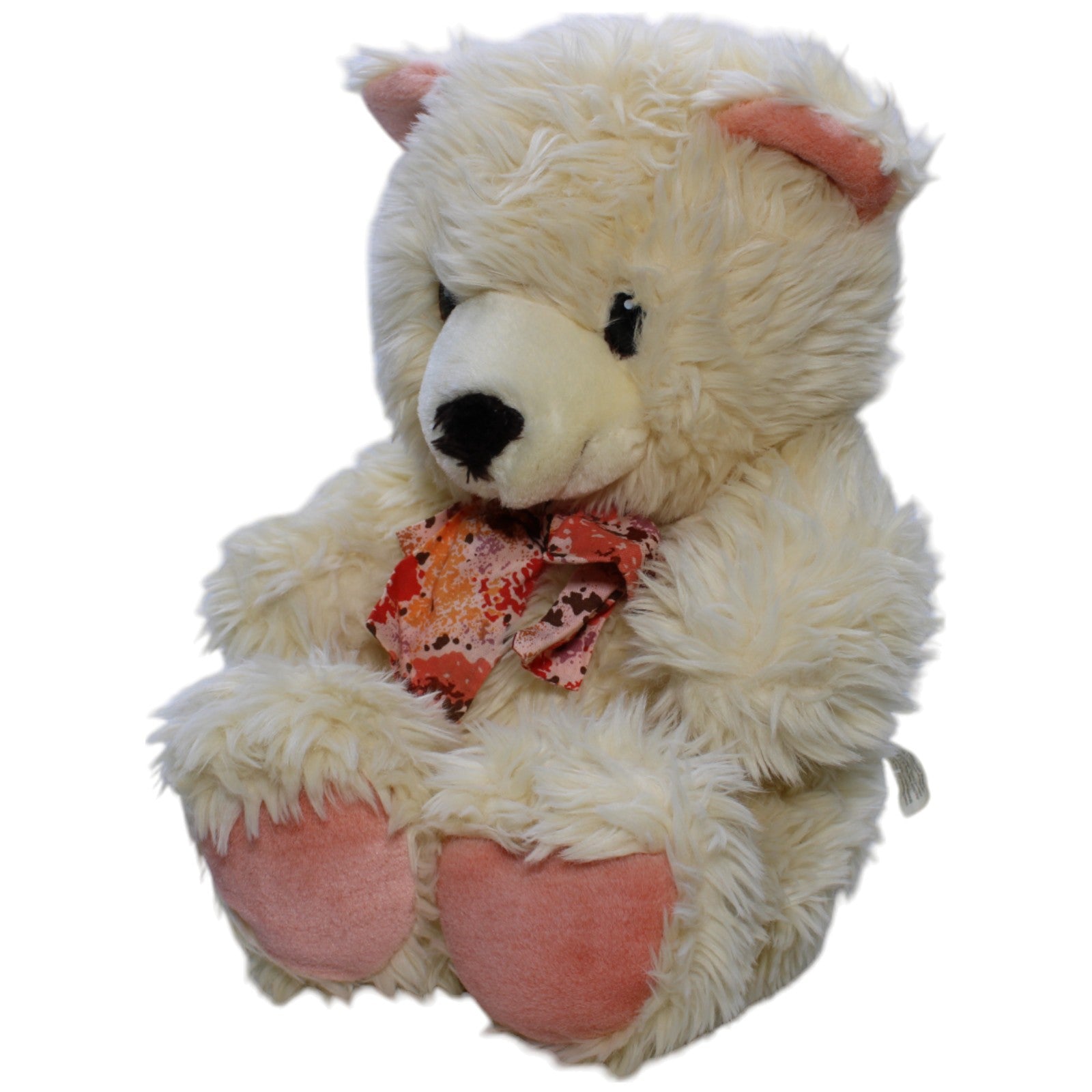 1238103 Centor - Warenhandelsgesellschaft XL Teddybär mit bunter Schleife, beige Kuscheltier Kumpel Leo Gebraucht