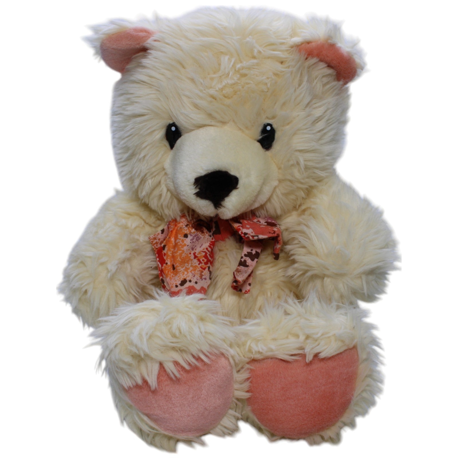 1238103 Centor - Warenhandelsgesellschaft XL Teddybär mit bunter Schleife, beige Kuscheltier Kumpel Leo Gebraucht