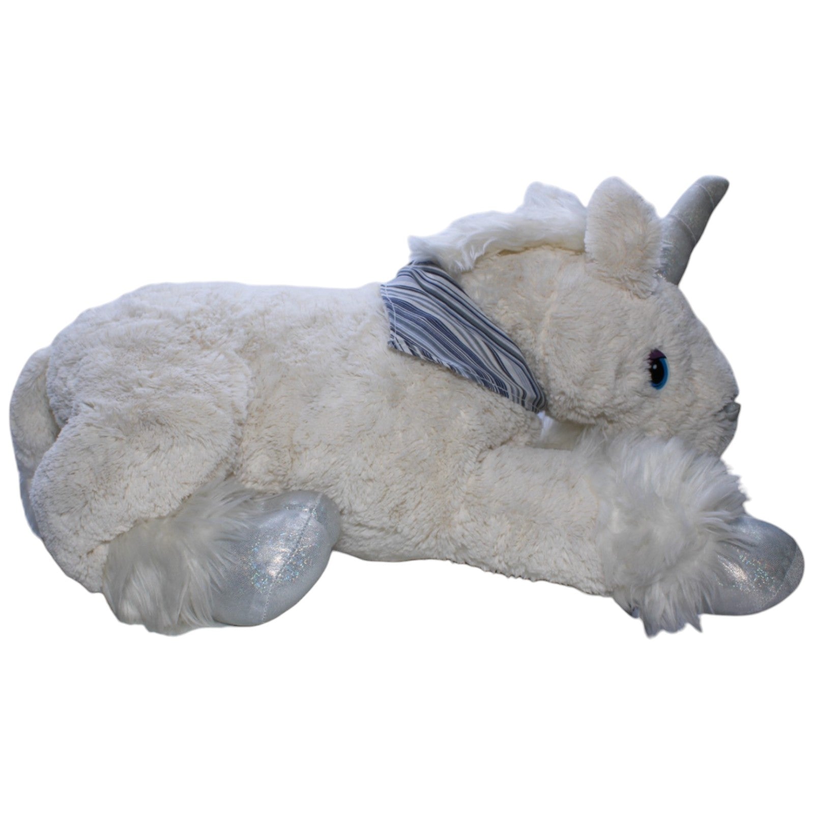 1238186 Ernstings family XL Einhorn mit Halstuch, liegend Kuscheltier Kumpel Leo Fantasy Gebraucht