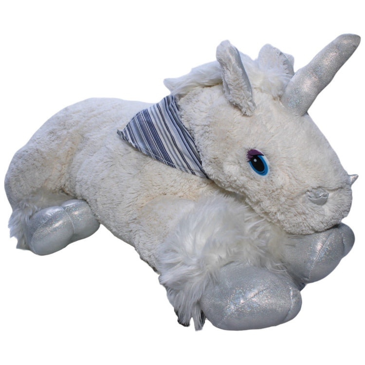 1238186 Ernstings family XL Einhorn mit Halstuch, liegend Kuscheltier Kumpel Leo Fantasy Gebraucht