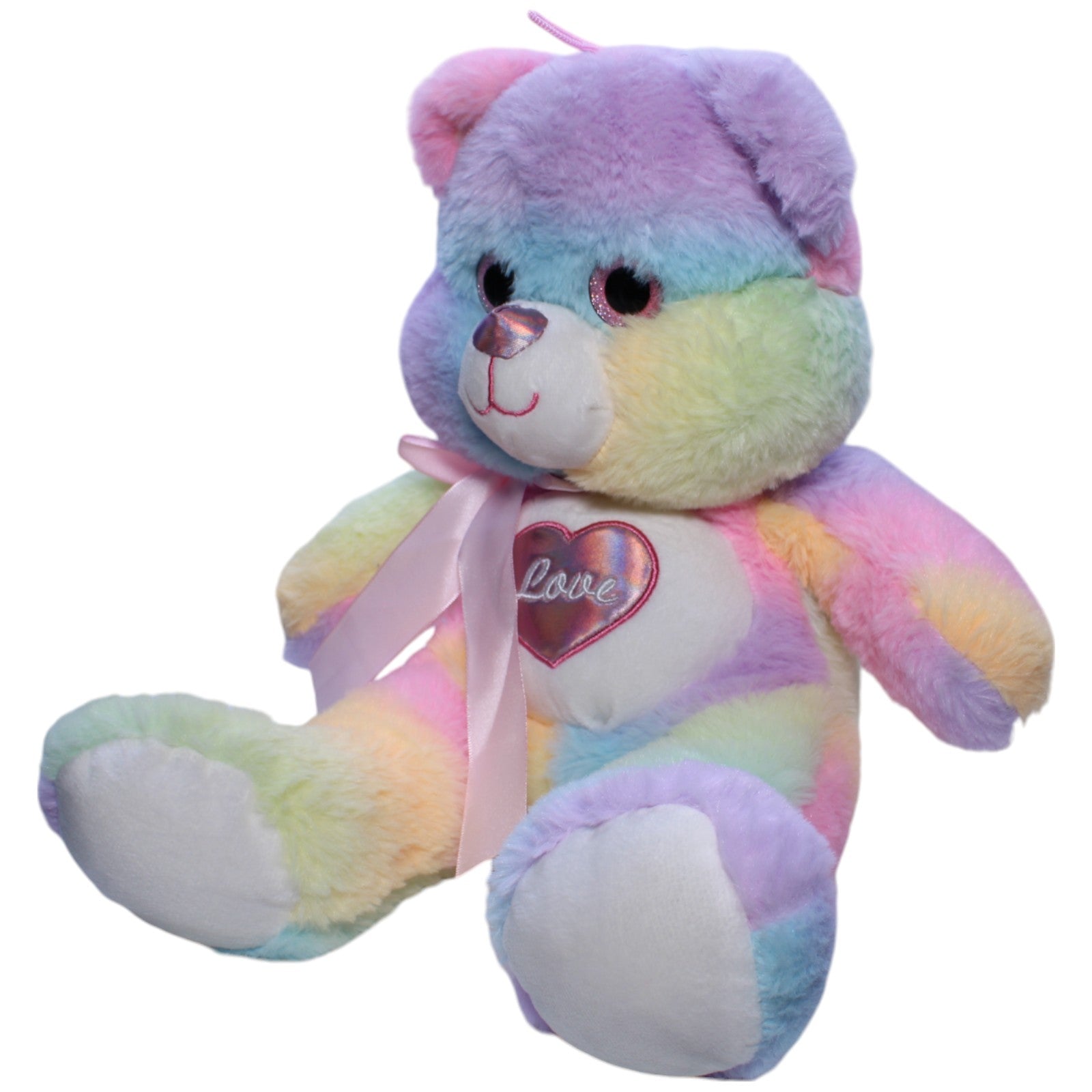 1238212 FLOTI Flos Toys, XL Regenbogen - Teddybär "LOVE" Kuscheltier Kumpel Leo Bär Gebraucht Teddy